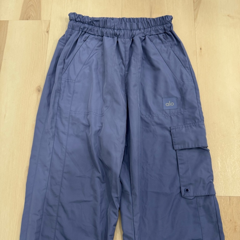 Alo Yoga International Wide Leg City Pant Infinity Blue Purple Women XS/Small - Picture 7 of 16